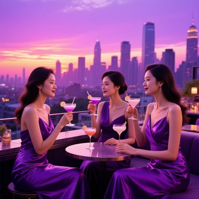 Violet Sunset Rooftop Bar