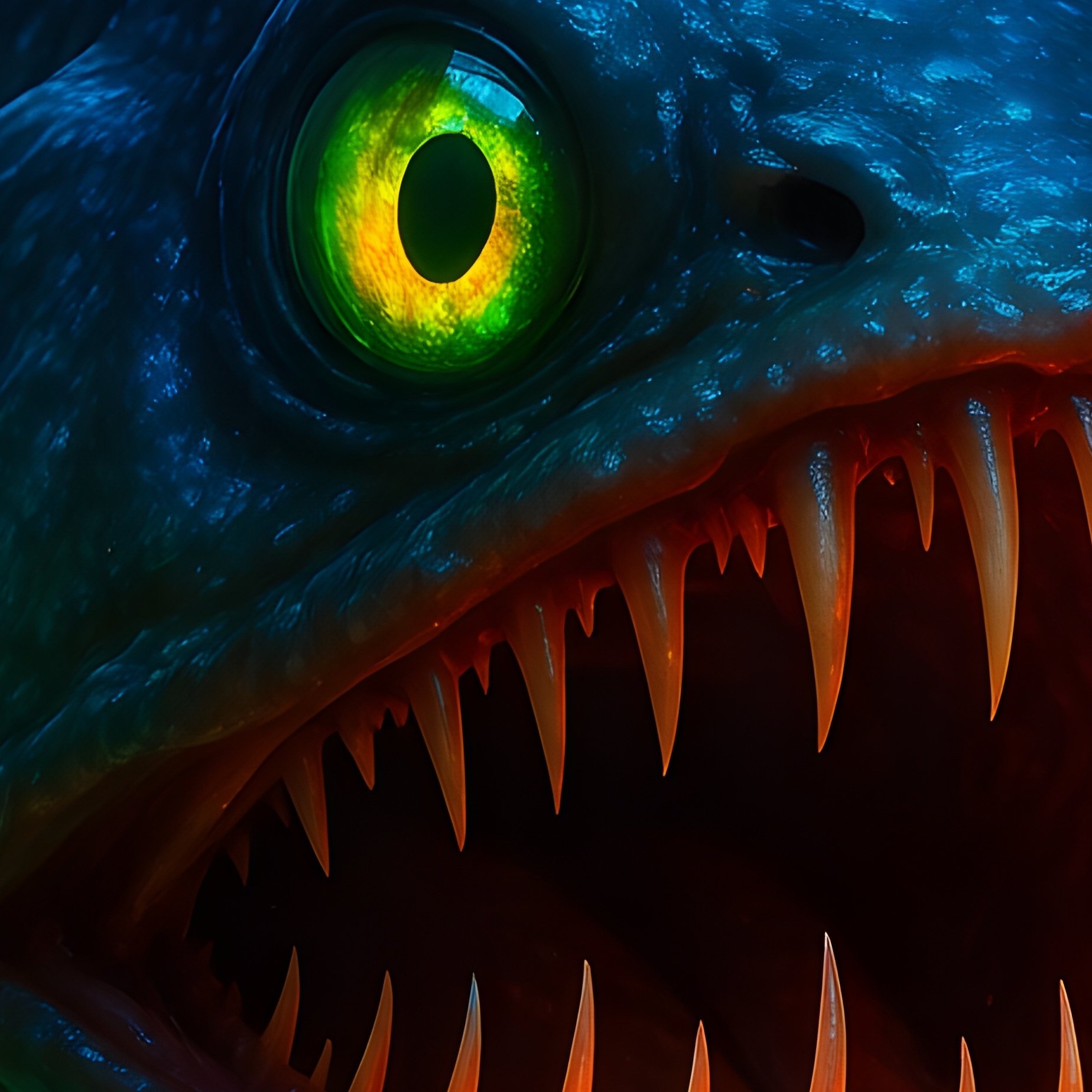 Viperfish Sharp Teeth Science Fiction Artwork4 - Full Resolution Quality Preview