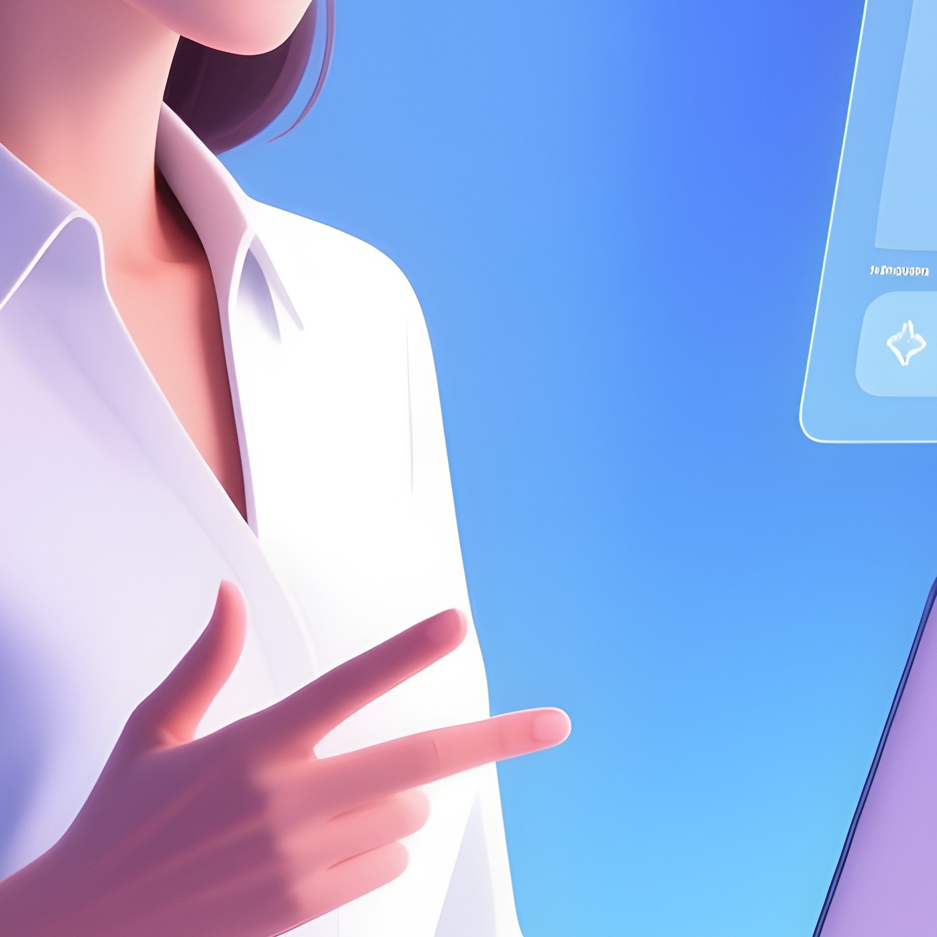 Virtual Business Woman Presentation - Full Resolution Quality Preview