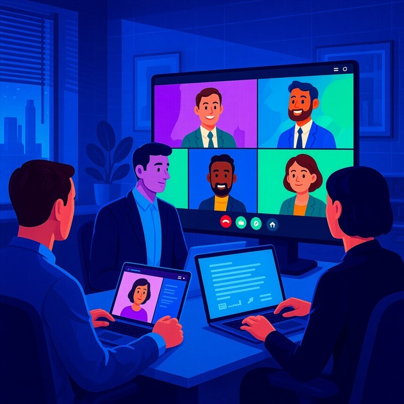 Virtual Startup Founders Meeting Room