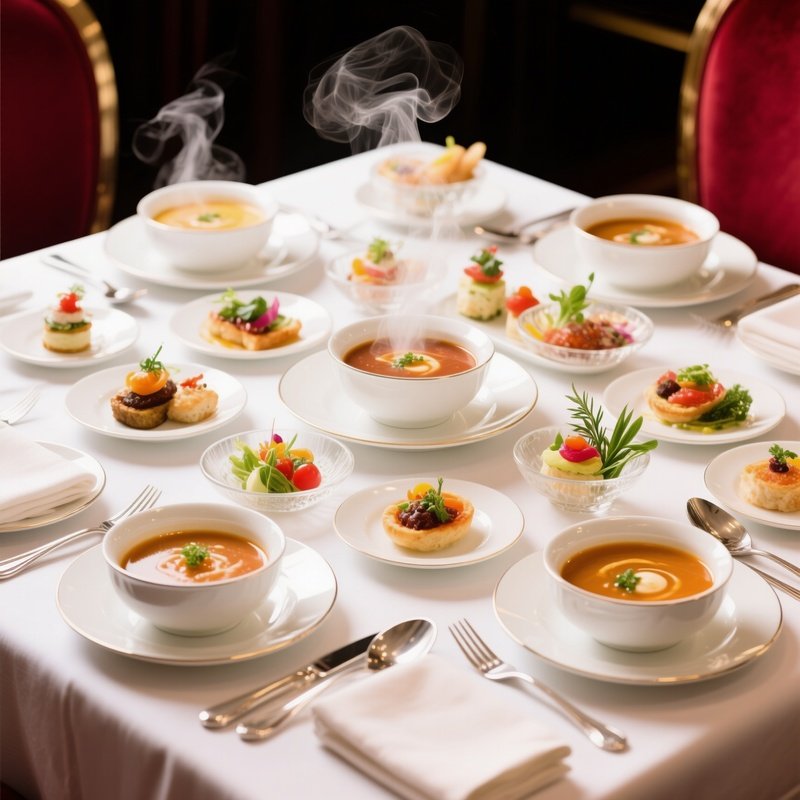 Vorspeisen Suppen Entrées Soups Gourmet Table