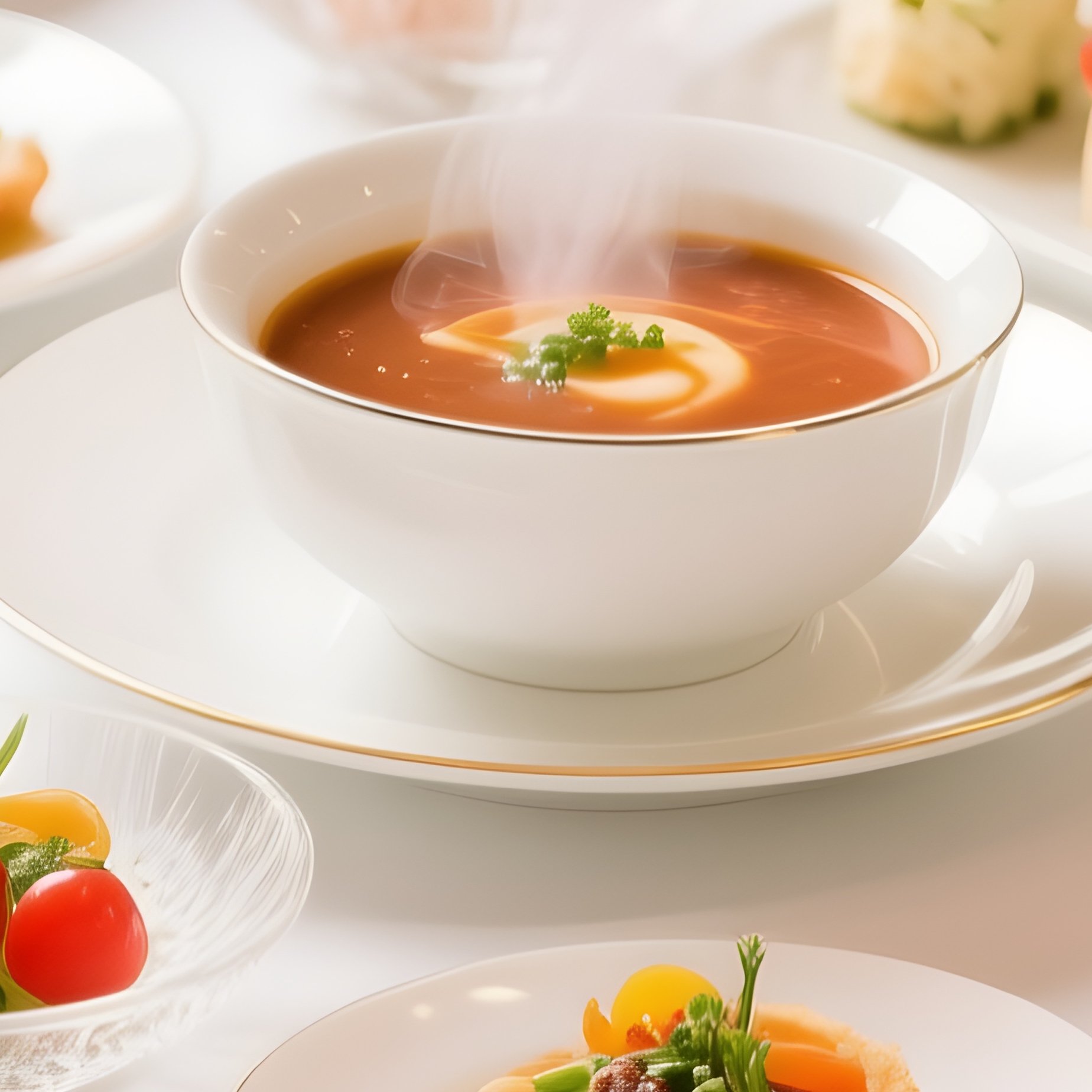 Vorspeisen Suppen Entrées Soups Gourmet Table - Full Resolution Quality Preview