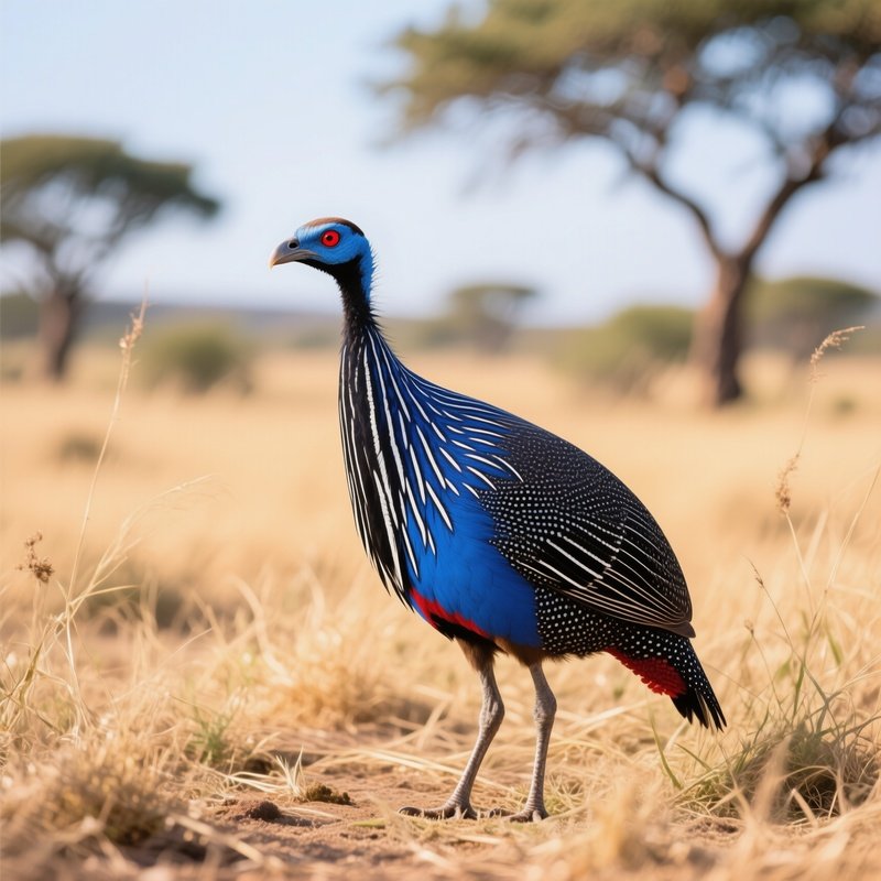 Vulturine Guineafowl Ground Bird