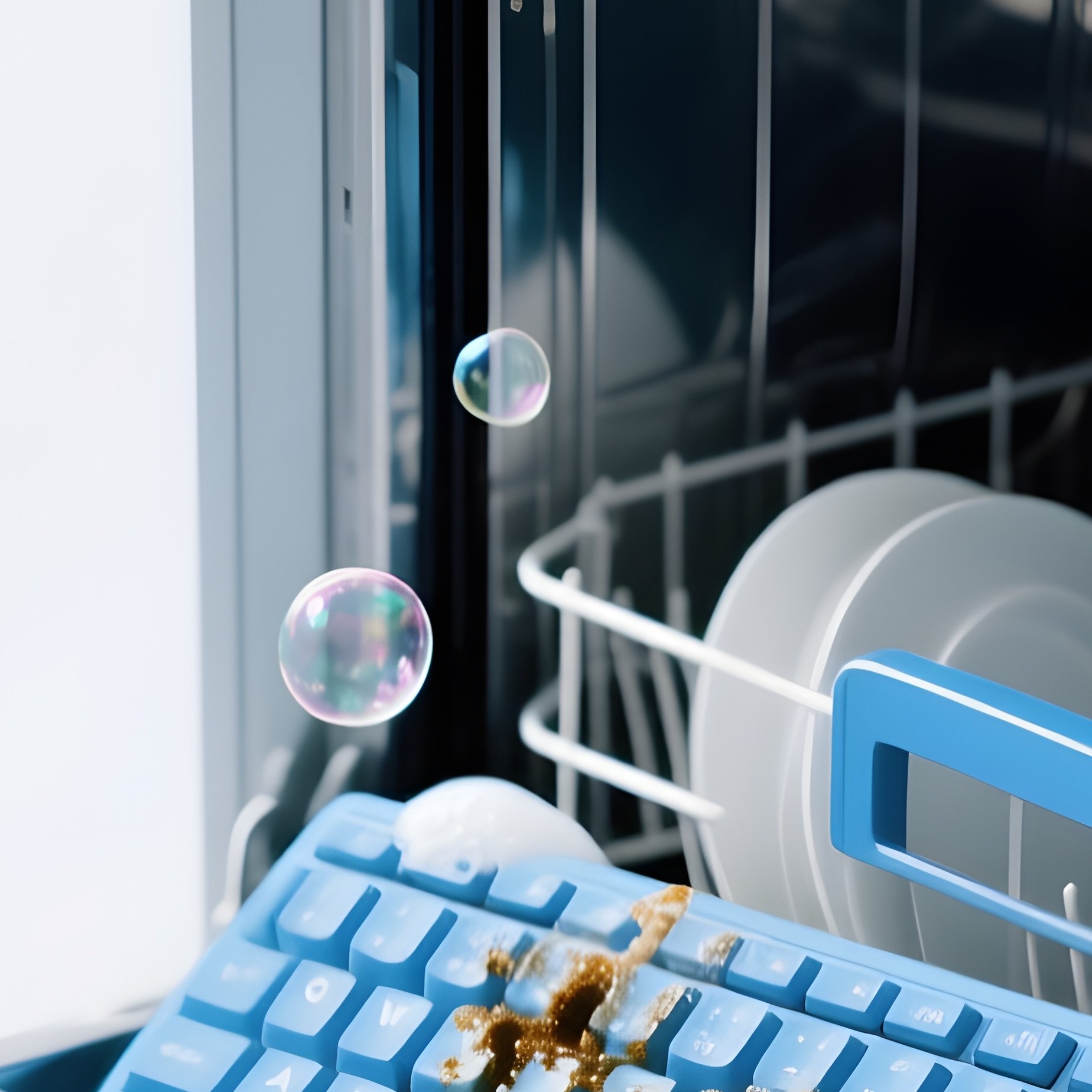 Washable Keyboard Dishwasher Scene - Full Resolution Quality Preview