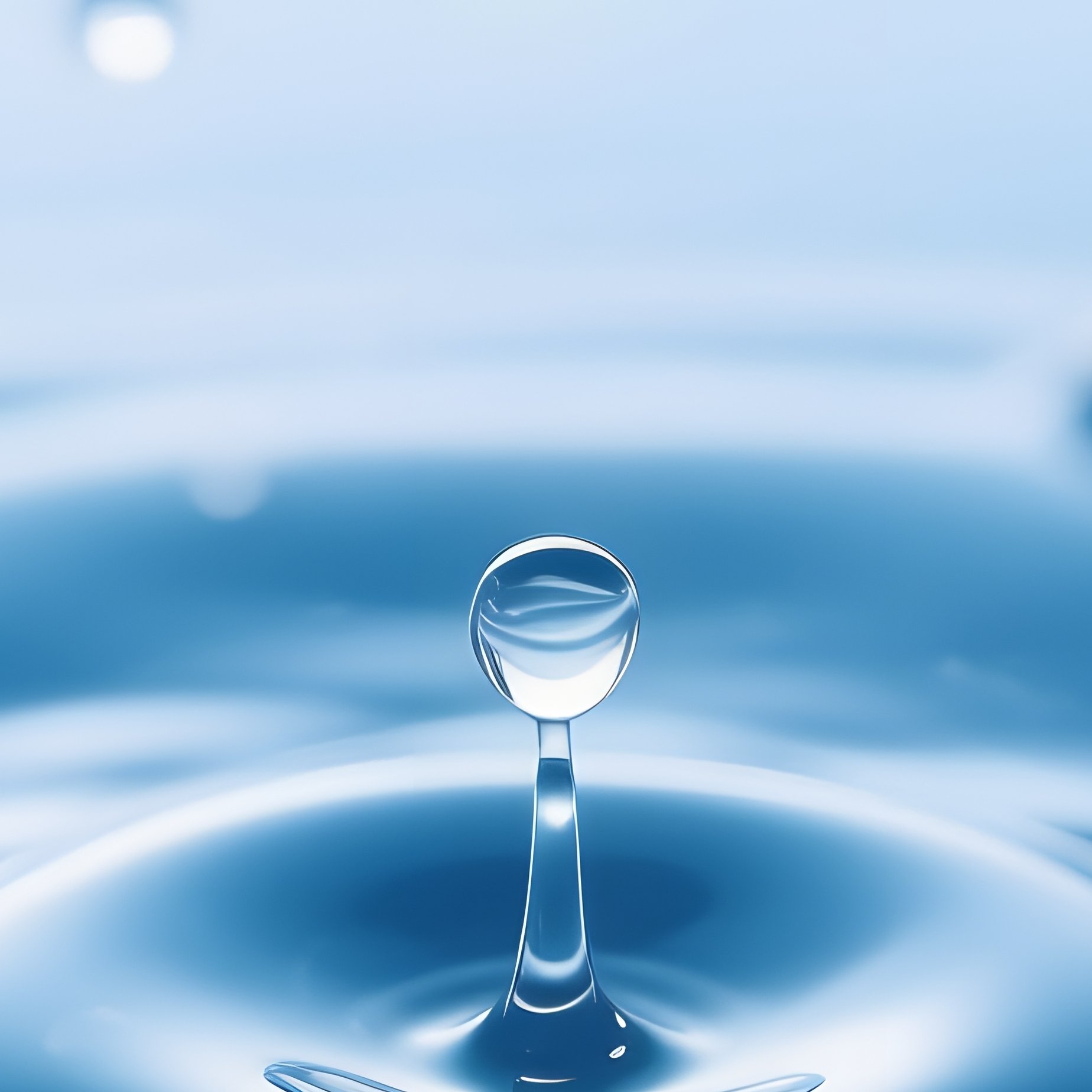 Water Droplets Interacting With A Water Surface Water Droplets - Full Resolution Quality Preview