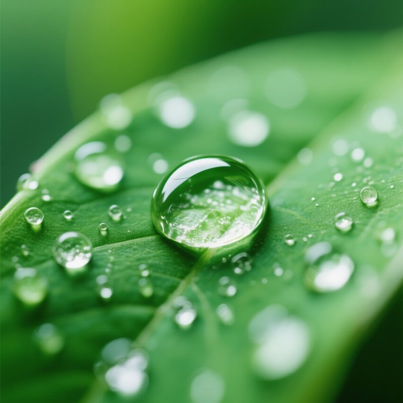 Water Droplets On A Leaf Nature Macro Photography