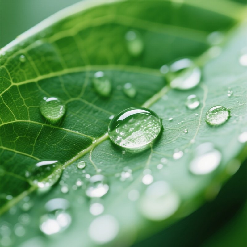 Water Droplets On A Leaf Nature Water