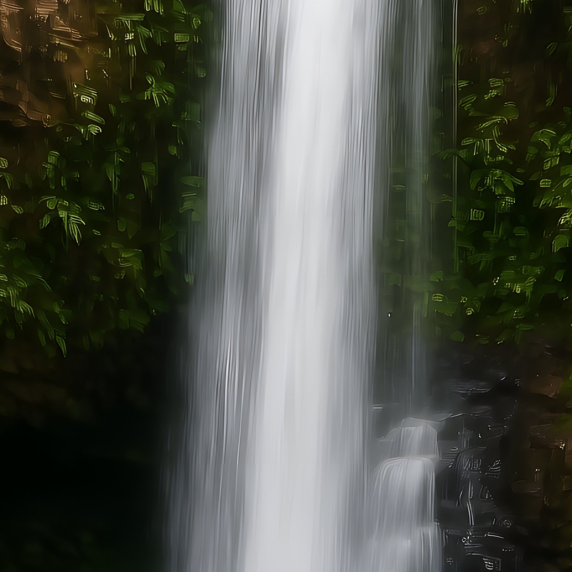 Waterfall In A Dense Forest Waterfall Forest - Full Resolution Quality Preview
