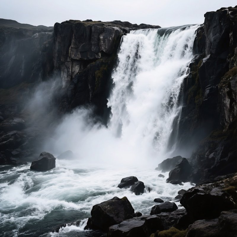 Waterfall Waterfall Nature