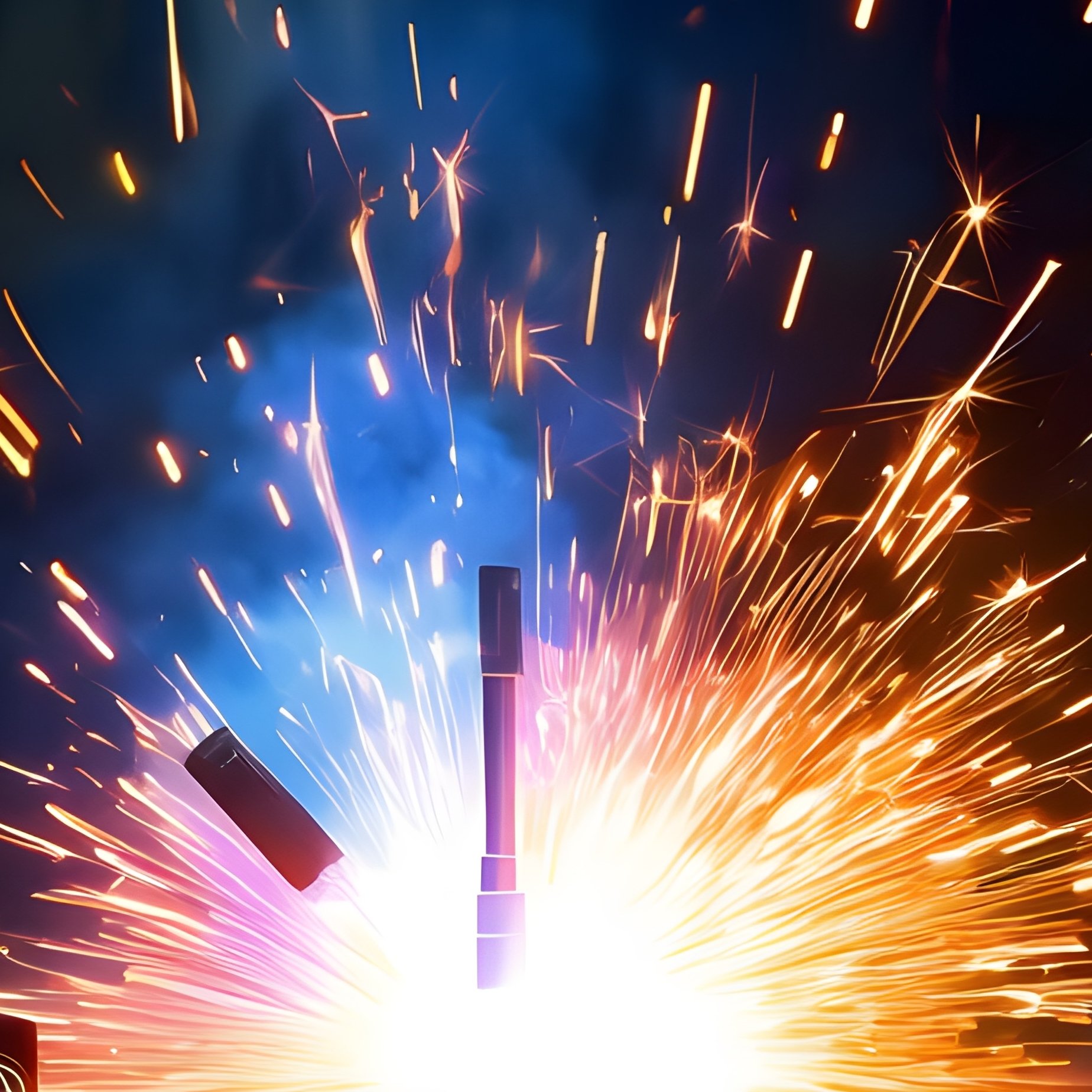 Welding Sparks Dark Workshop - Full Resolution Quality Preview