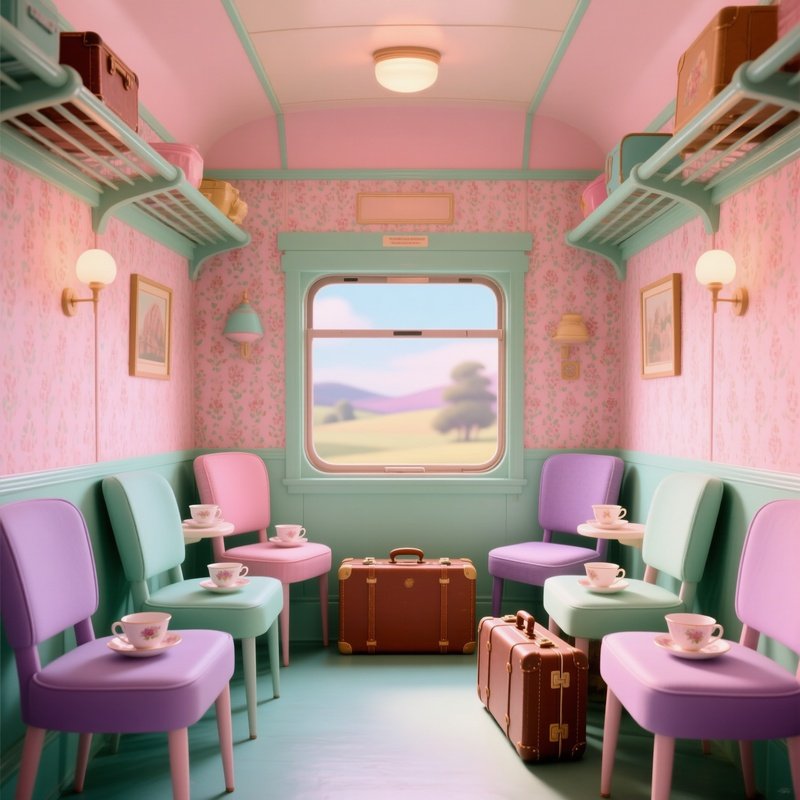Wes Anderson Train Carriage Interior
