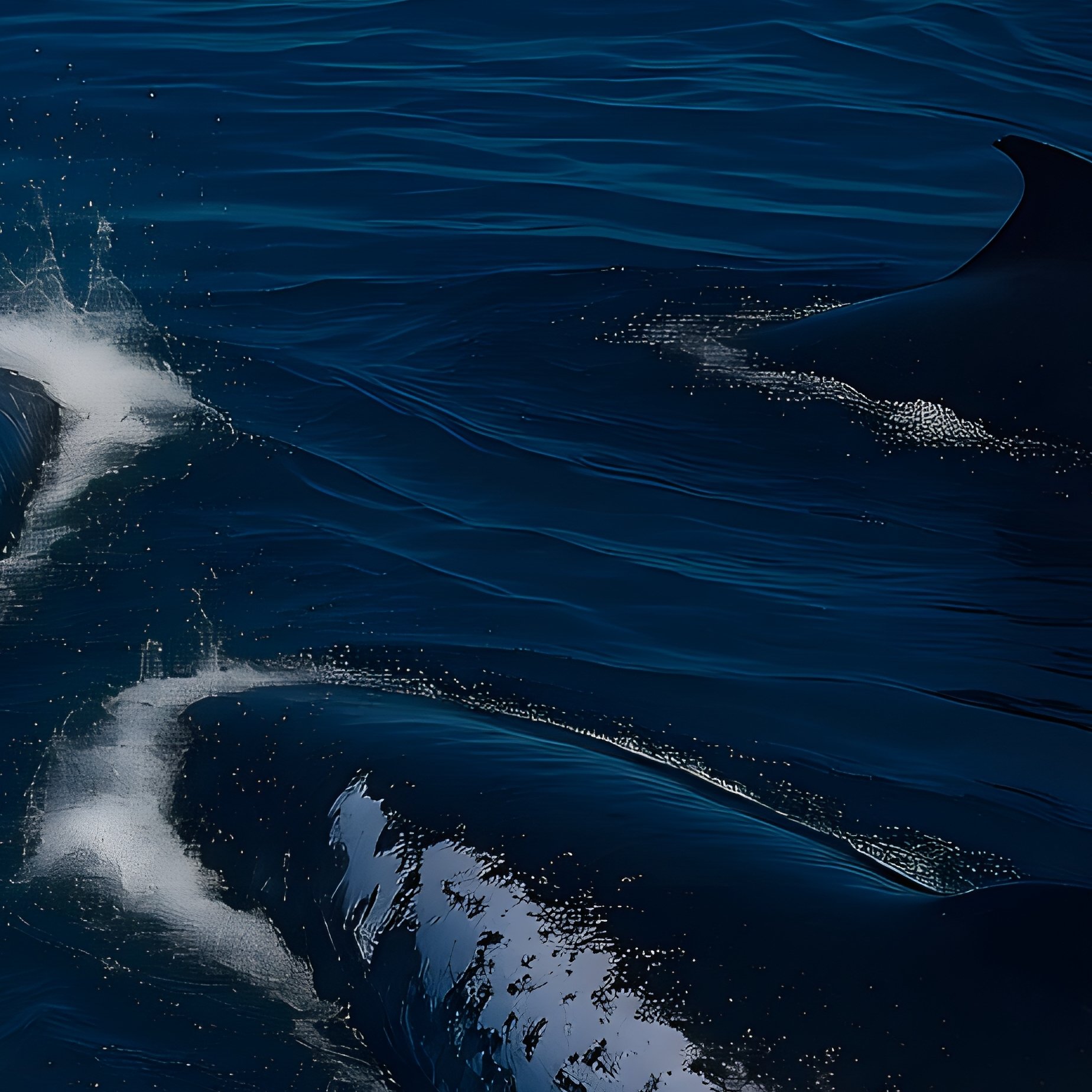 Whales Surfacing In The Ocean Whales Ocean - Full Resolution Quality Preview