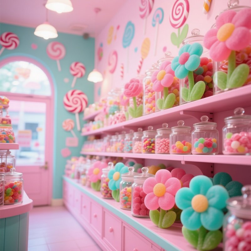 Whimsical Candy Shop Interior