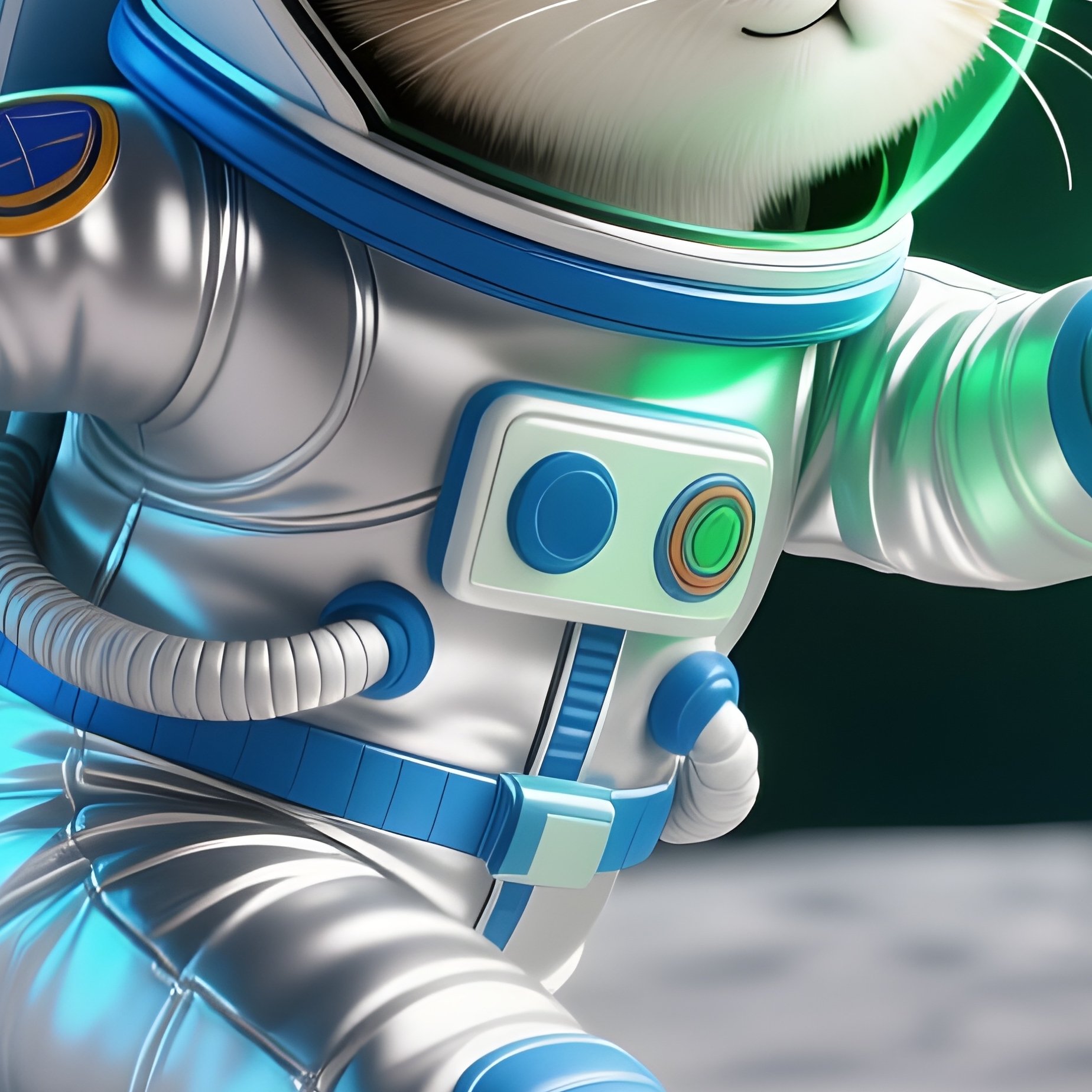 Whimsical Space Cats Laser Chase - Full Resolution Quality Preview