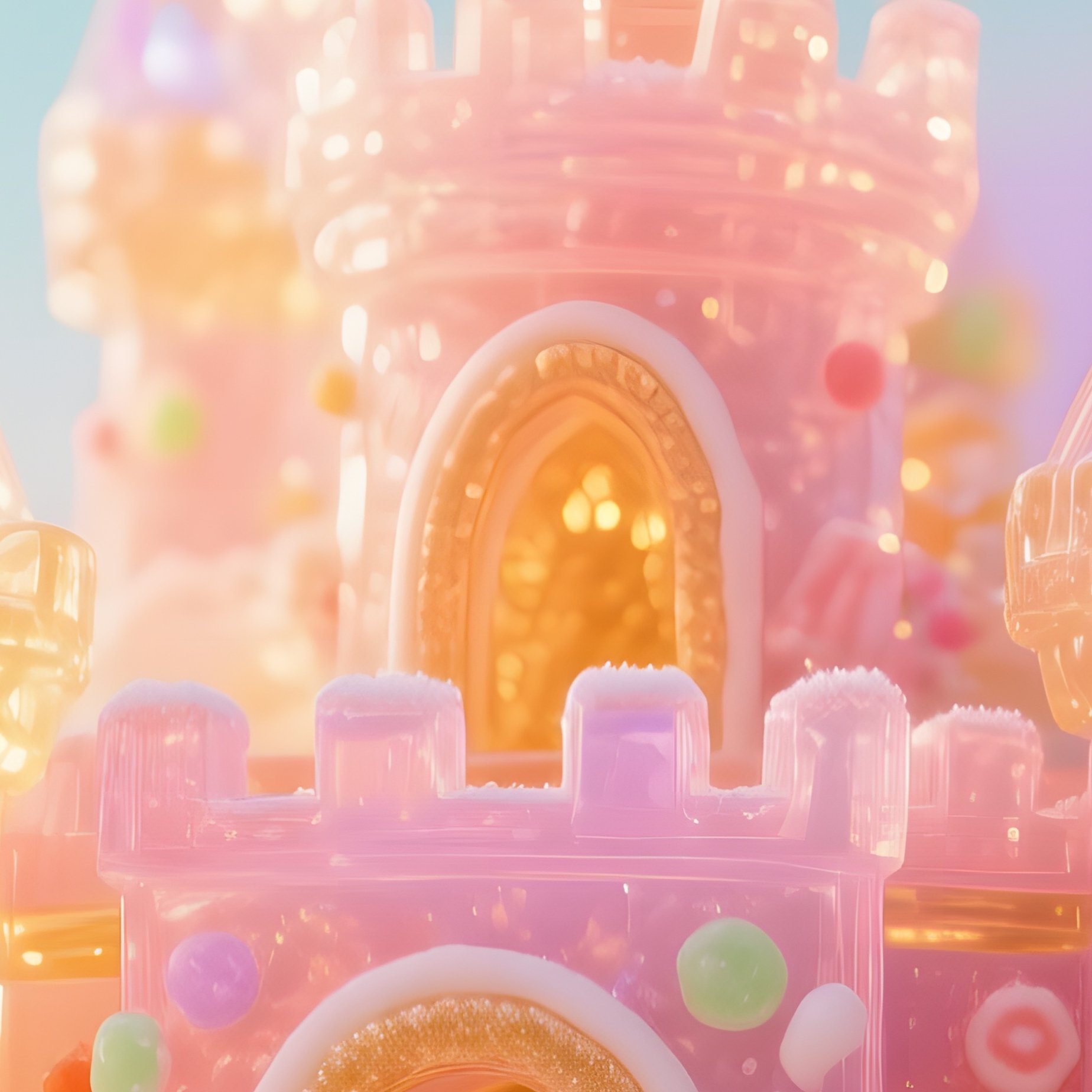 Whimsical Sugar Castle On Cloud Mound - Full Resolution Quality Preview