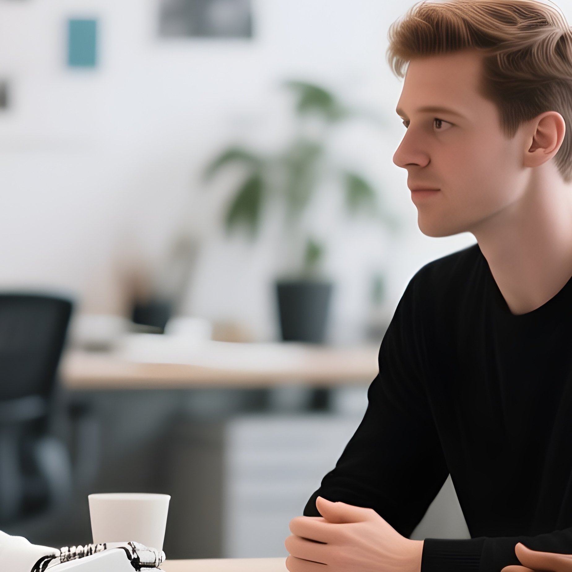 White And Black Coworkers Having An Informal Meeting In A Creative Workspace. - Full Resolution Quality Preview