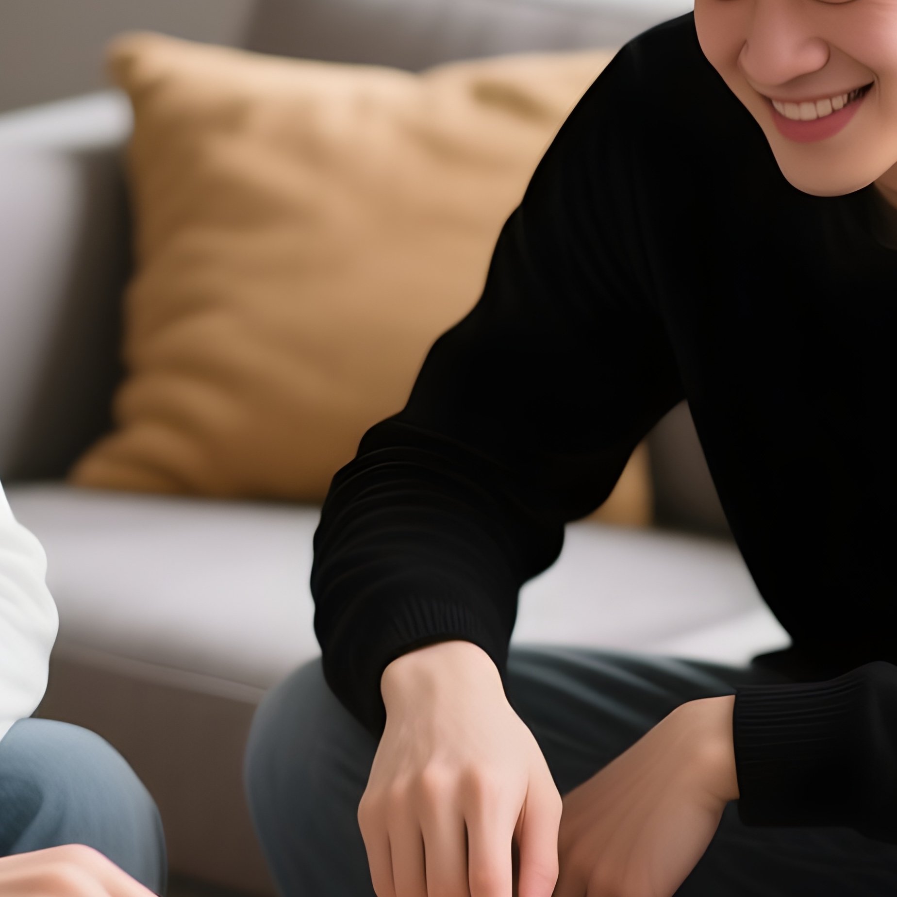 White And Black Friends Playing Board Games At Home. - Full Resolution Quality Preview