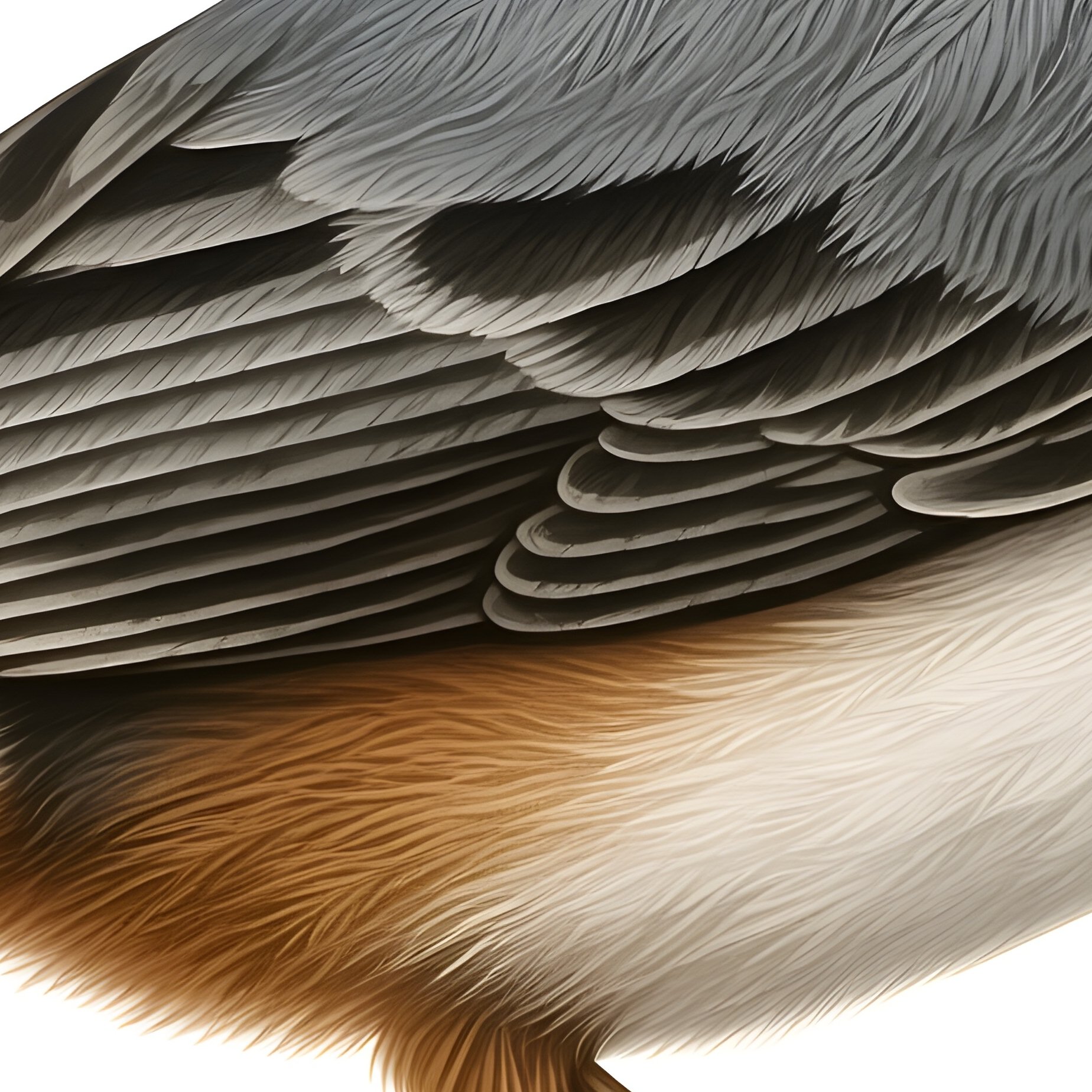 White Breasted Nuthatch Scientific Illustration - Full Resolution Quality Preview