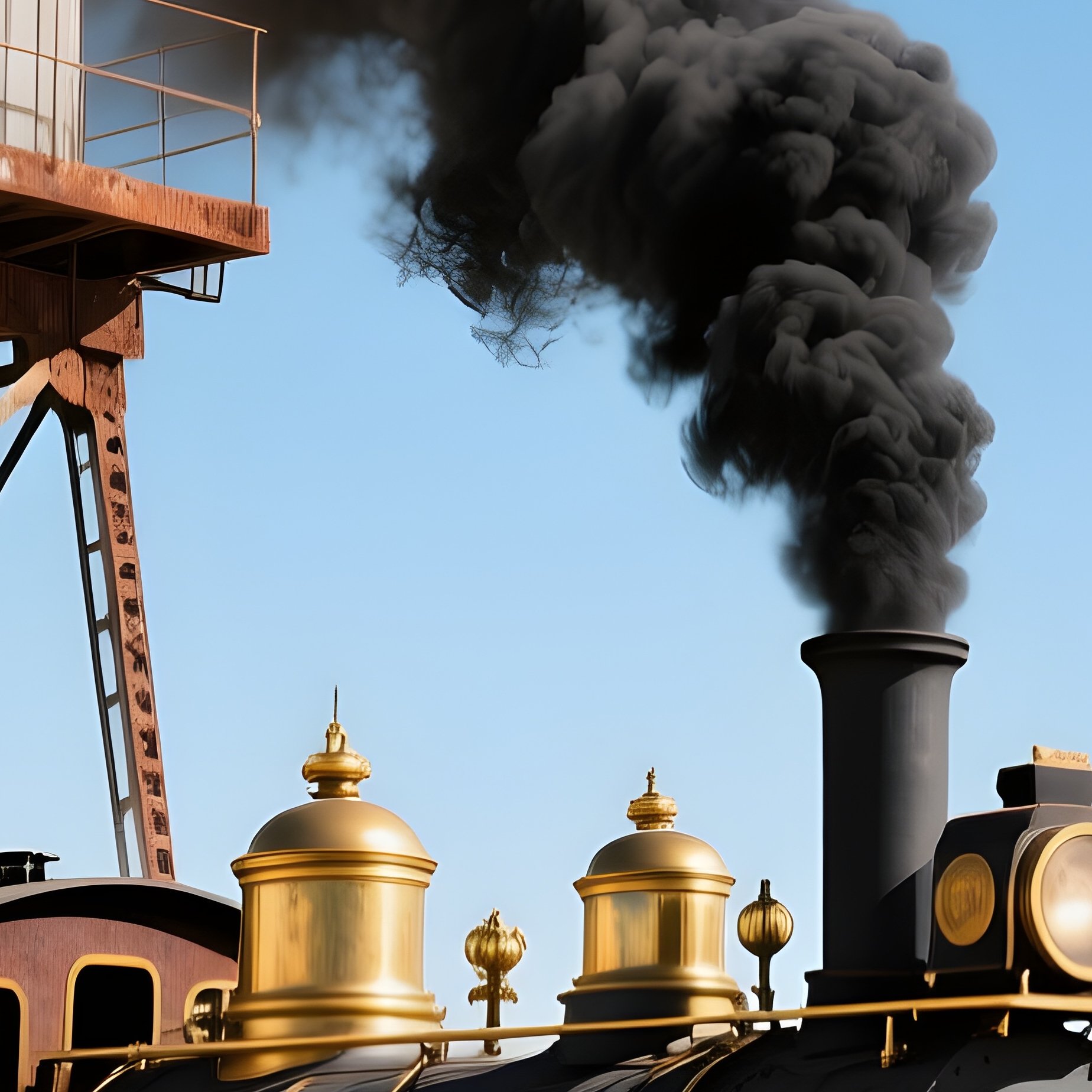 Wild West Steam Locomotive Water Tower - Full Resolution Quality Preview