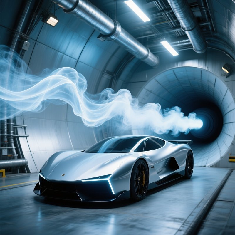 Wind Tunnel Car Smoke Streams