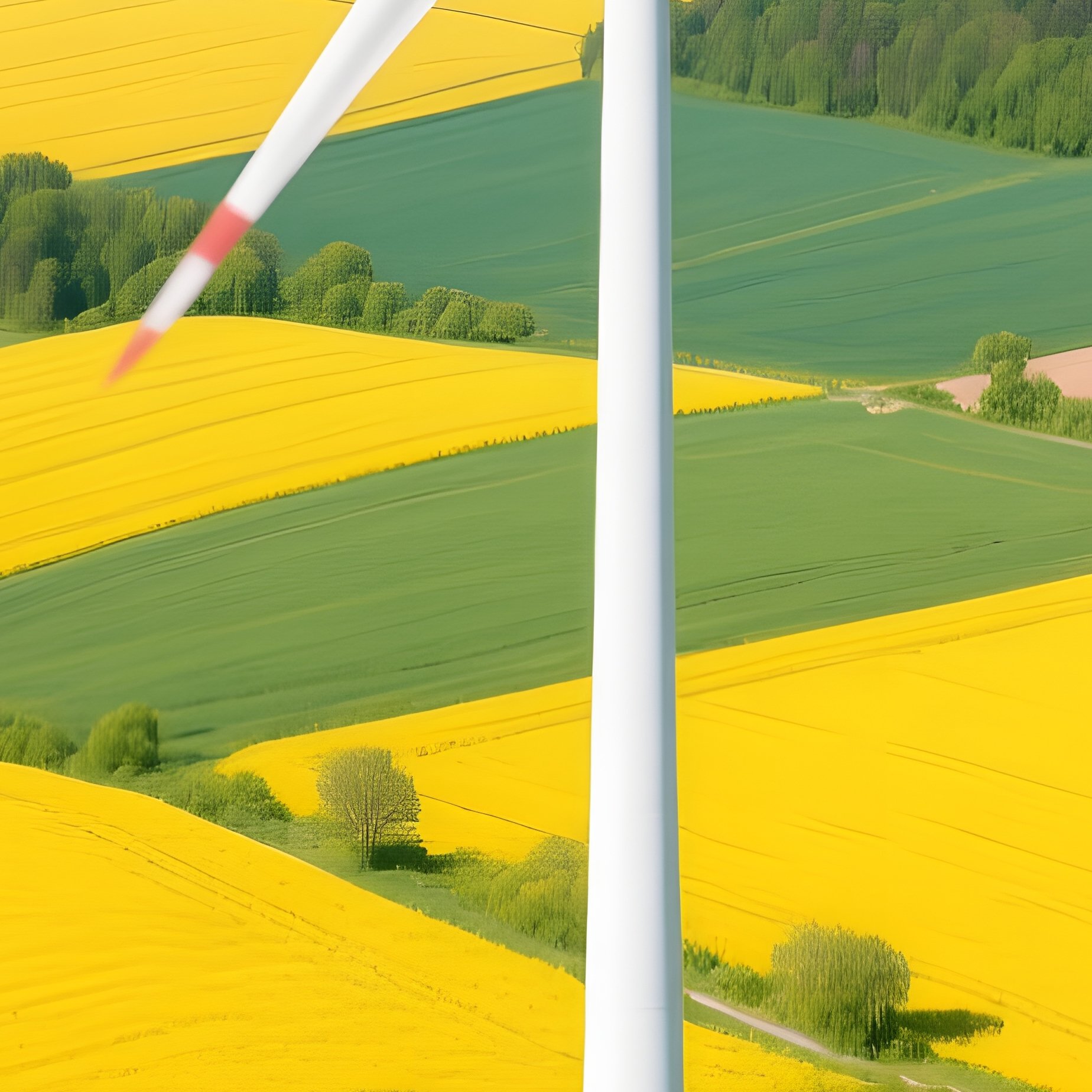 Wind Turbine In A Rural Landscape Wind Energy Renewable Resources - Full Resolution Quality Preview