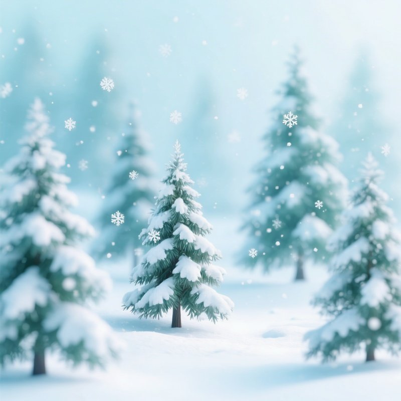 Winter Forest Scene Winter Forest