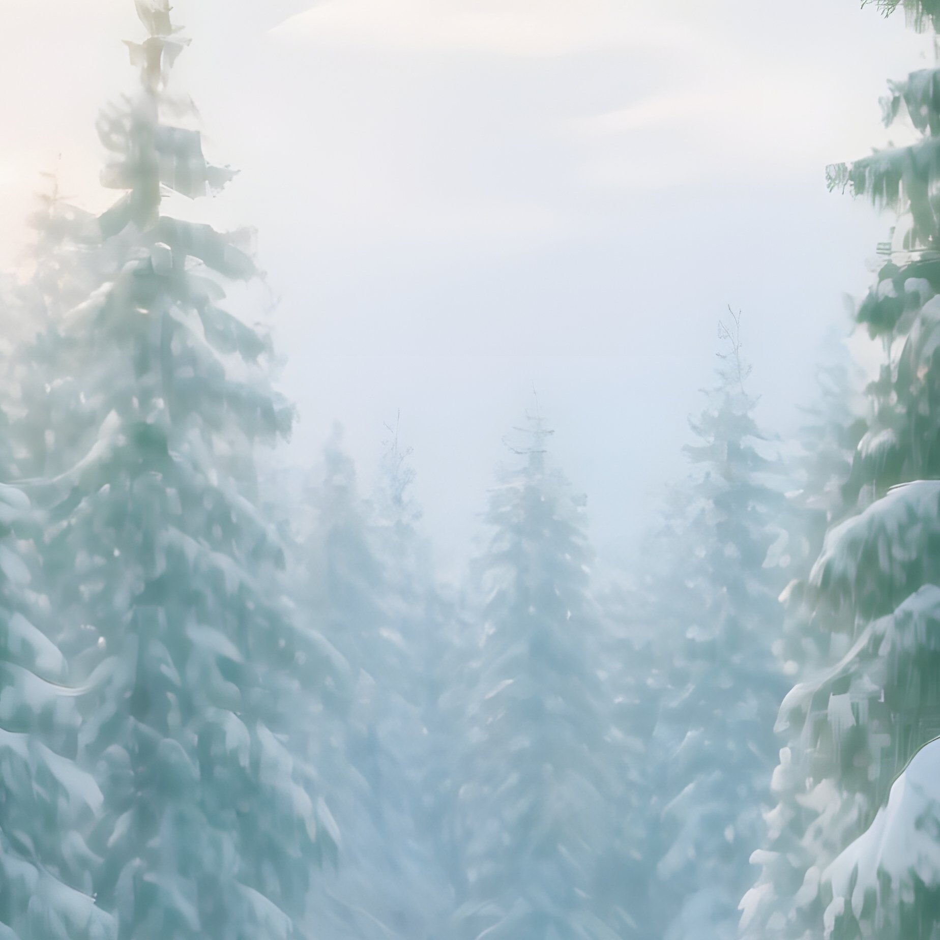Winter Landscape With Snow Covered Pine Trees Winter Landscape - Full Resolution Quality Preview