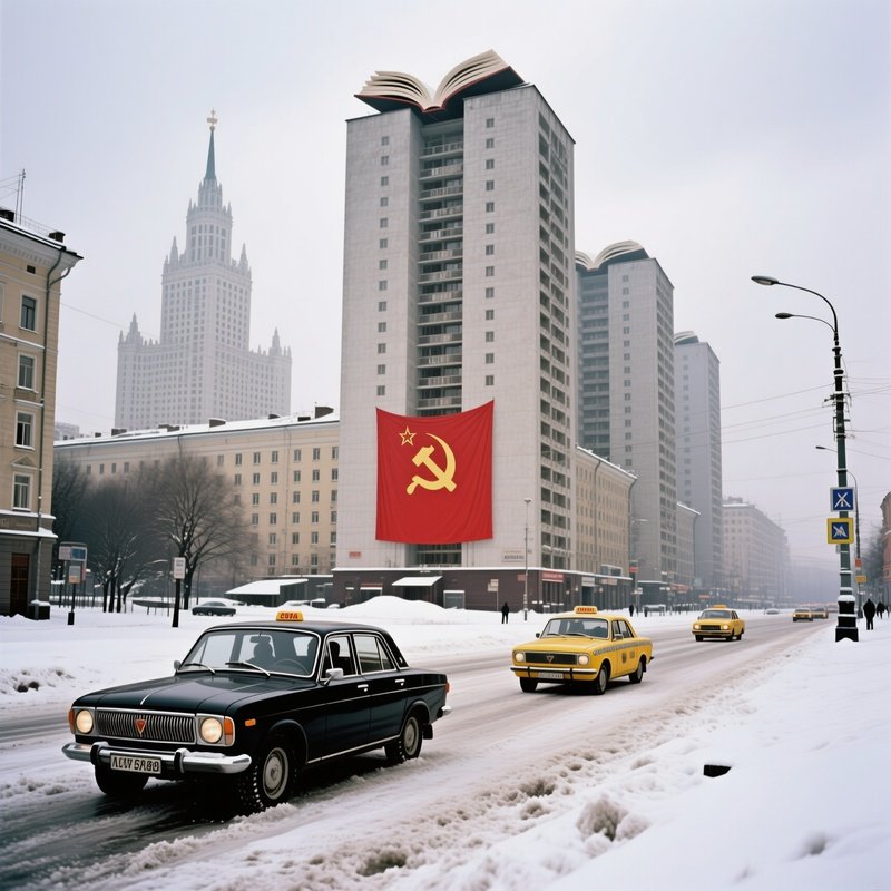 Winter Morning Moscow 1982 Kalininsky Prospekt