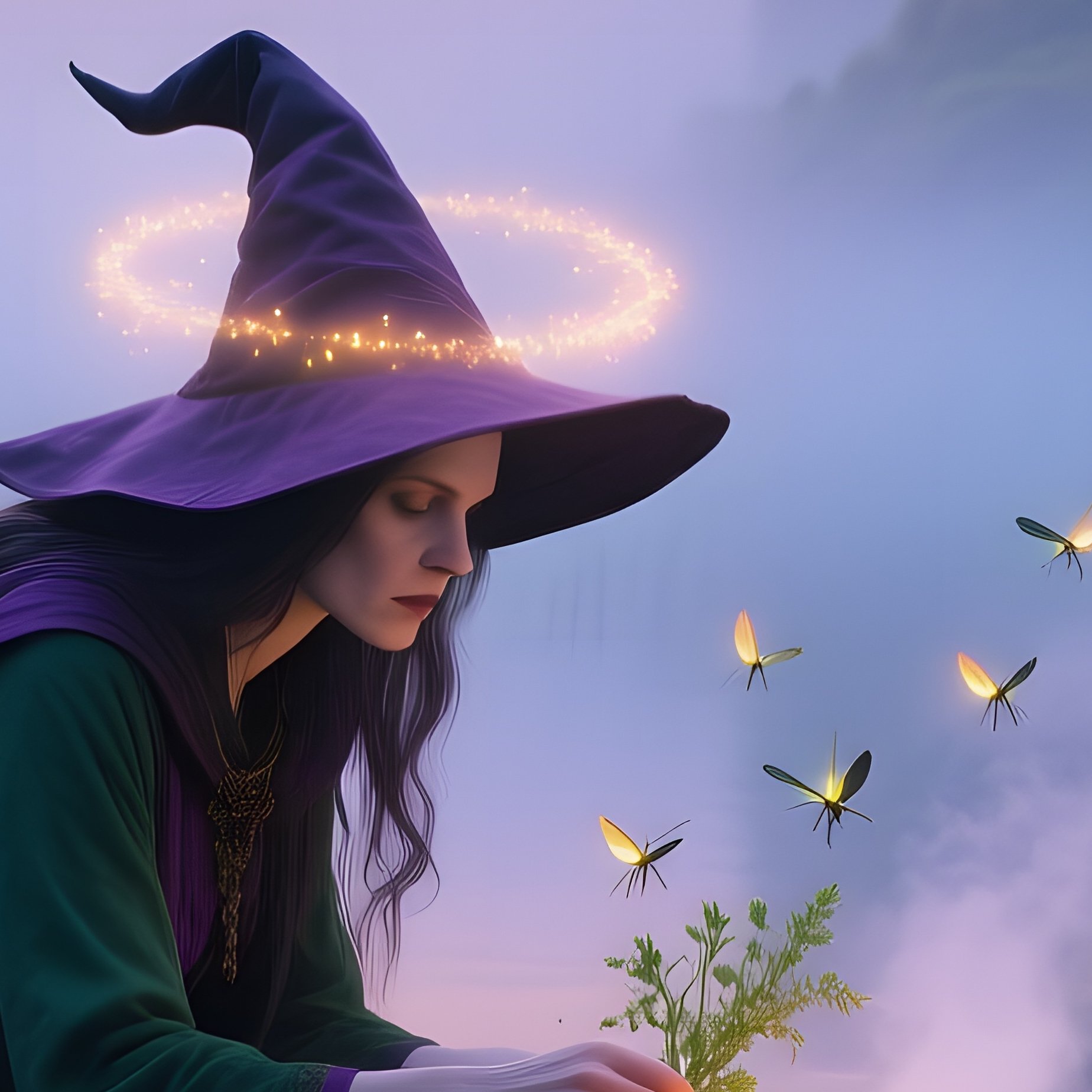 Witch In Misty Swamp At Dawn - Full Resolution Quality Preview