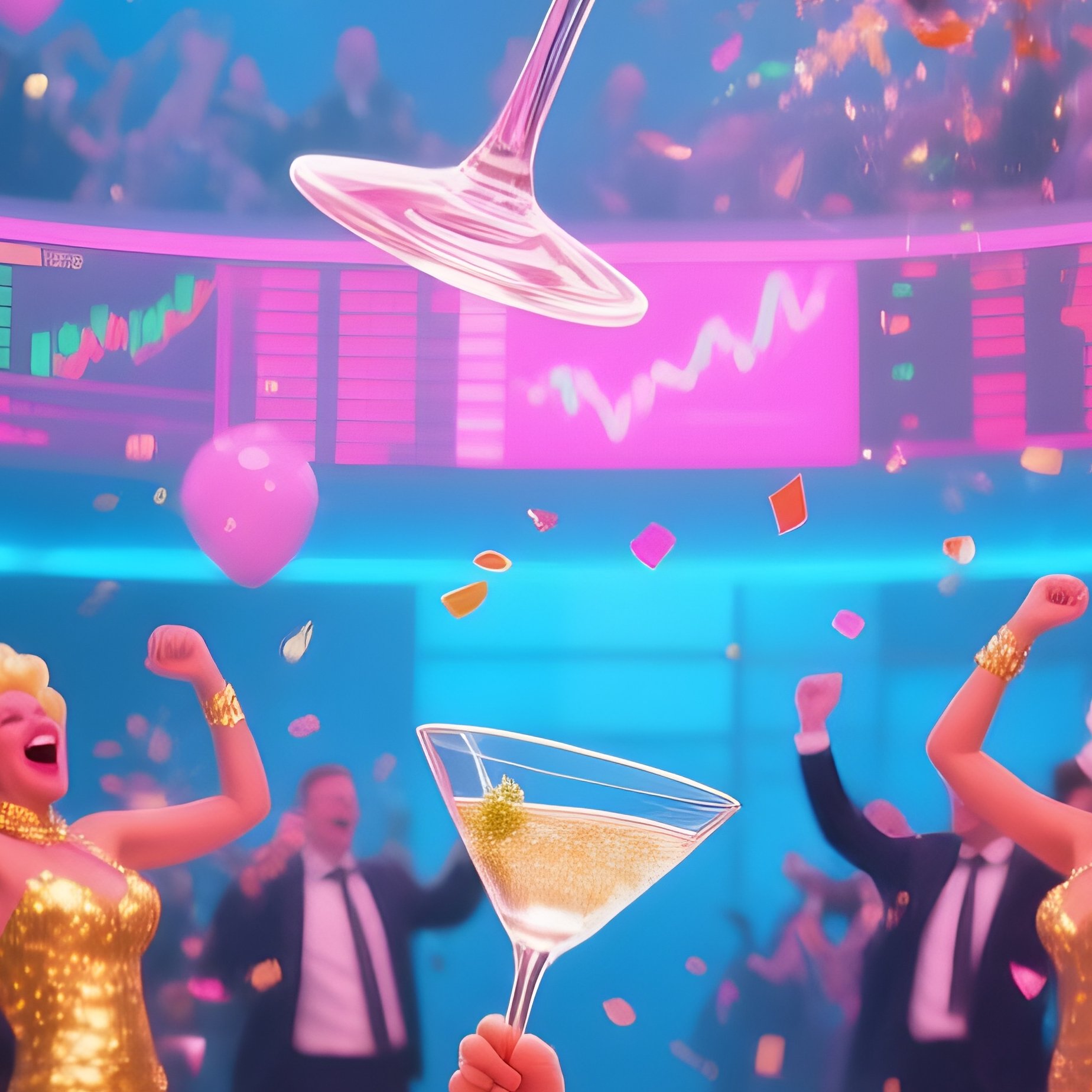 Wolf Of Wall Street Style Party Trading Floor Midget Tossing - Full Resolution Quality Preview