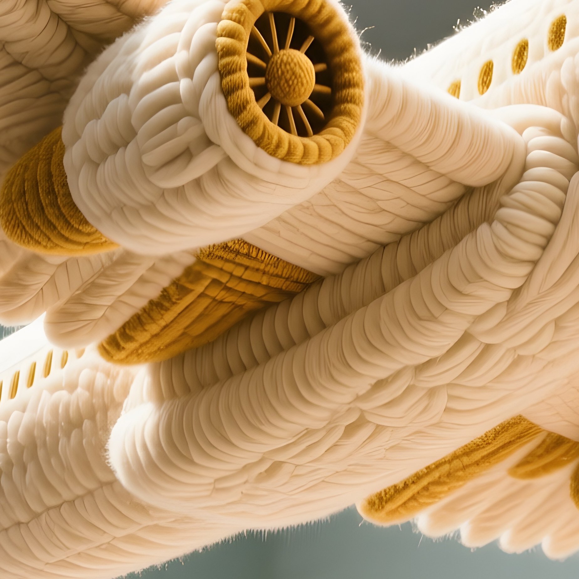 Wool Airplane Sculpture In Airport Terminal - Full Resolution Quality Preview