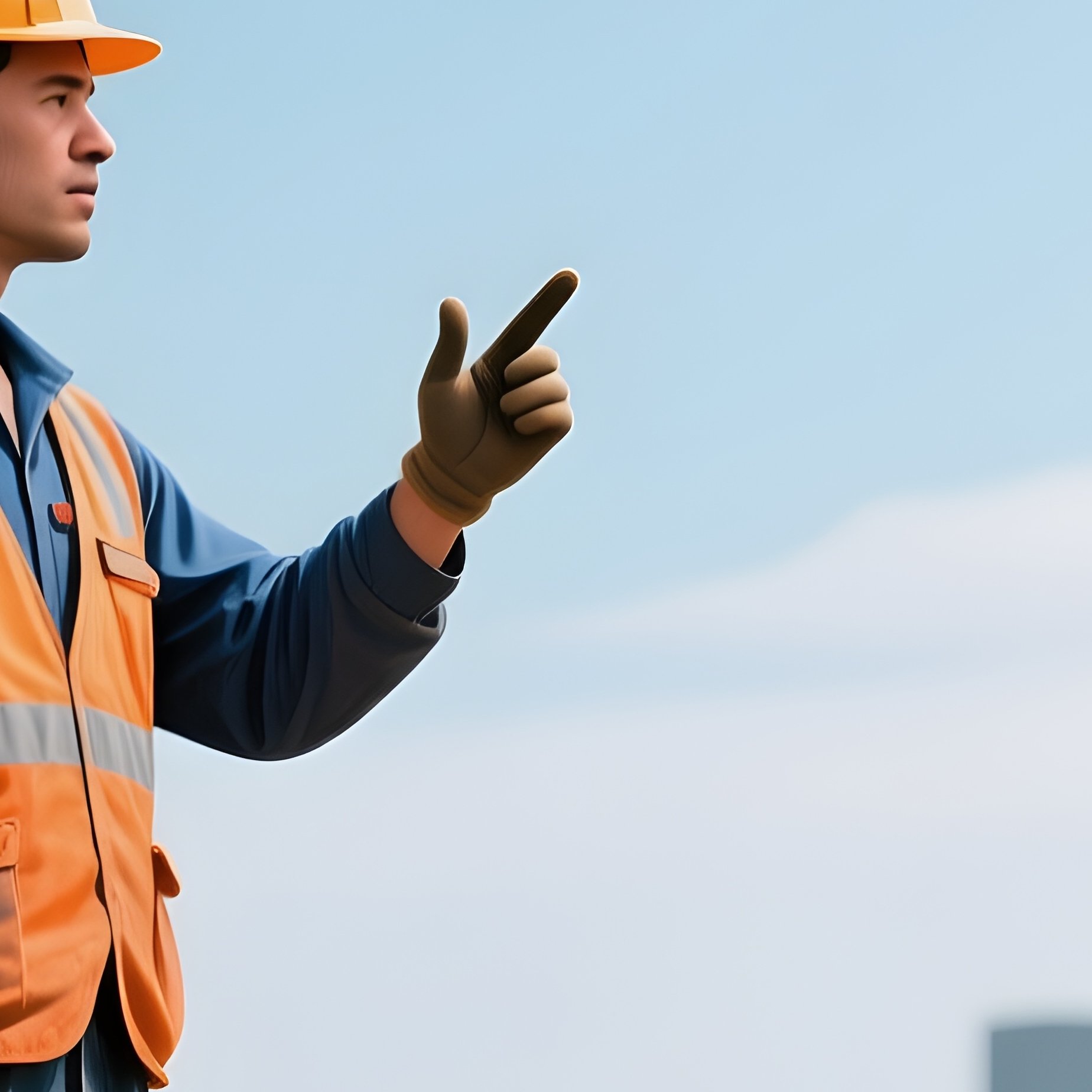 Worker Signaling To Crane Operator Photorealistic - Full Resolution Quality Preview