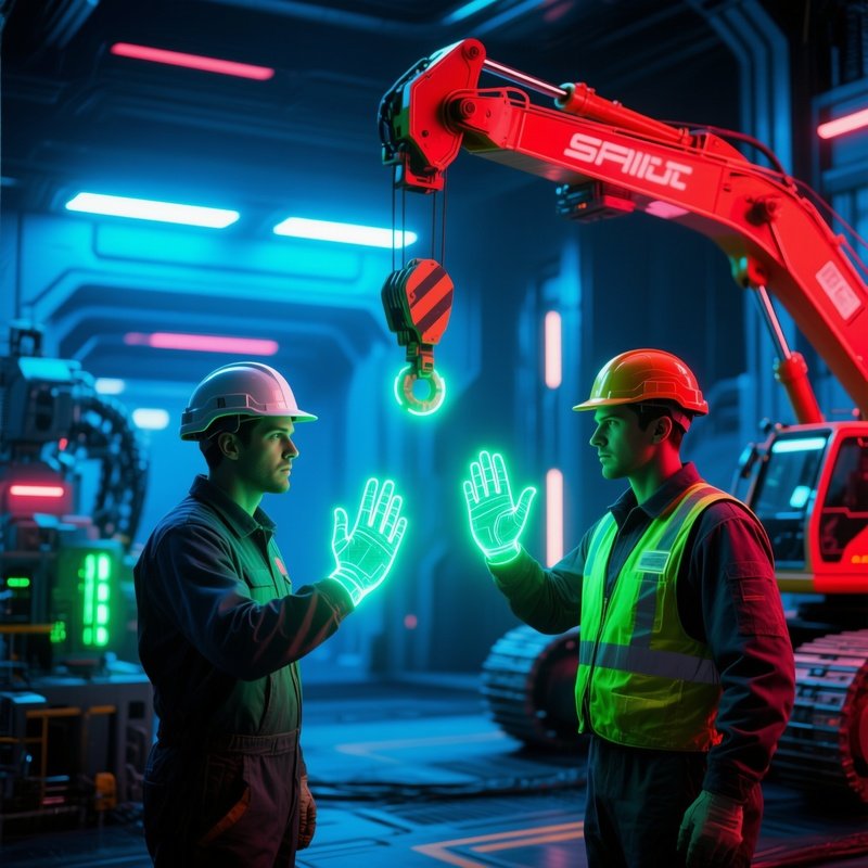 Worker Signaling To Crane Operator Science Fiction