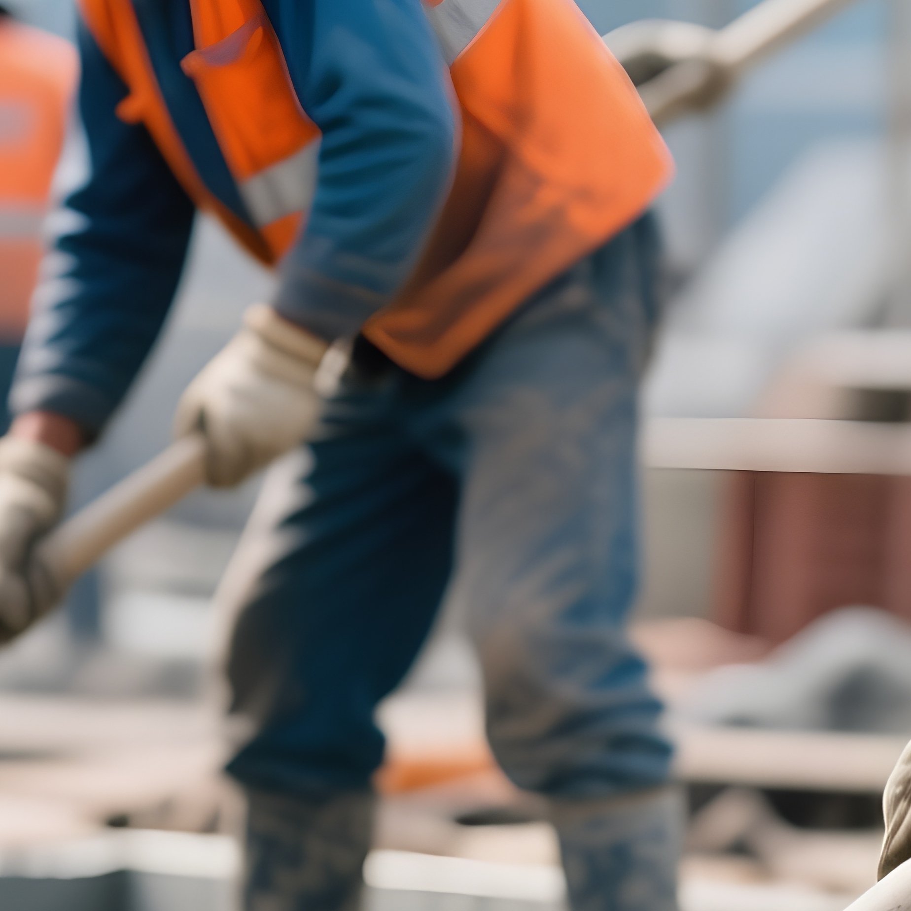 Workers Smoothing Concrete - Full Resolution Quality Preview