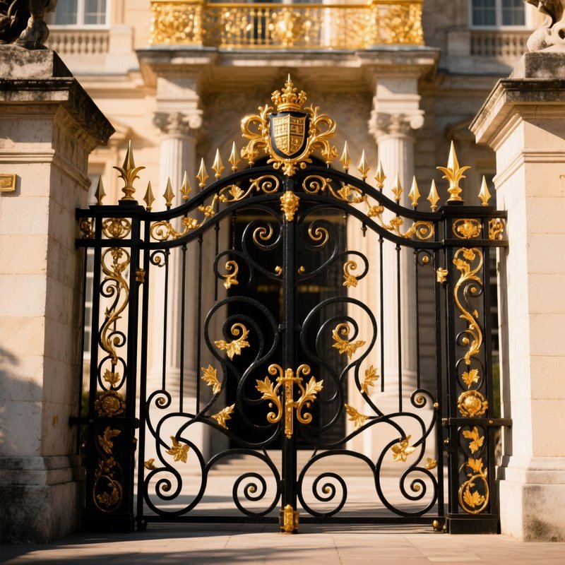 Wrought Iron Gate Palace Entrance