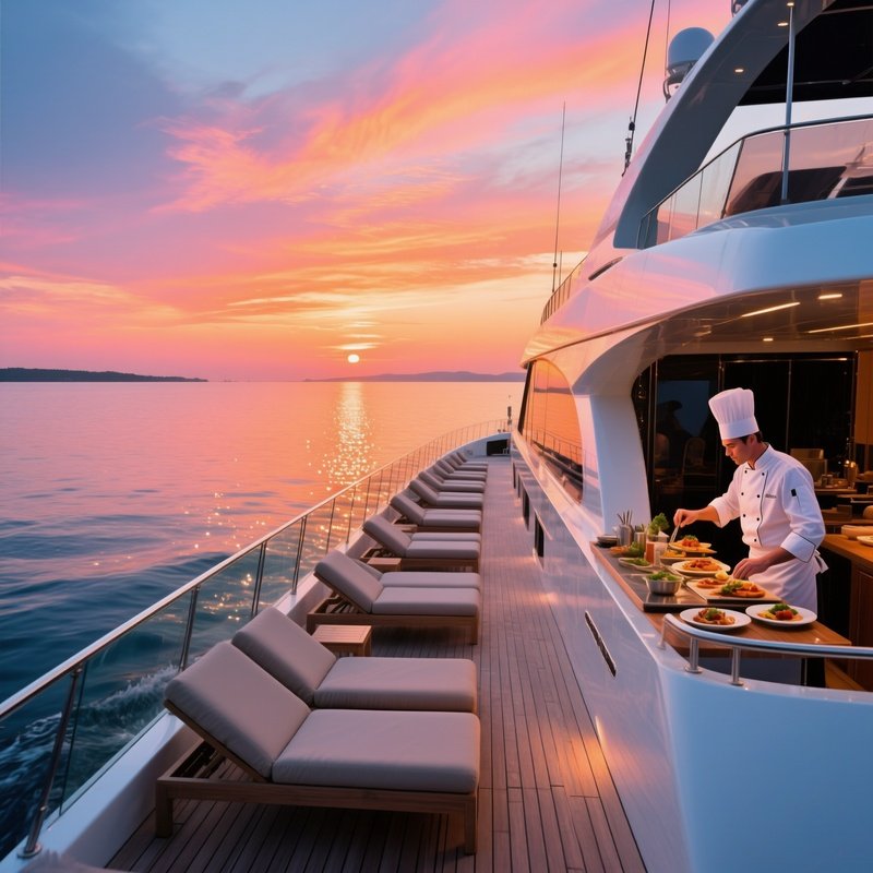 Yacht Luxury Lifestyle Sea Sunset
