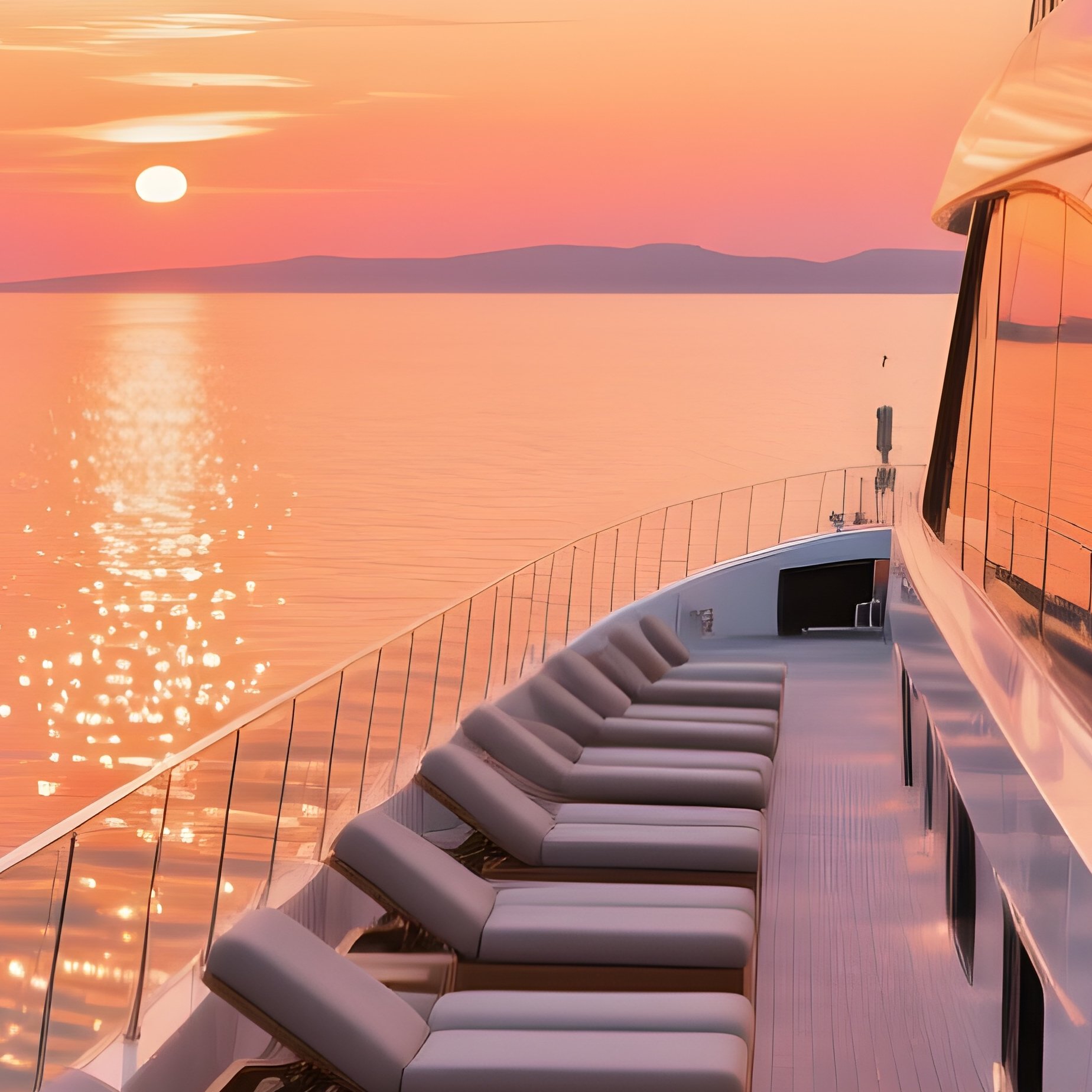 Yacht Luxury Lifestyle Sea Sunset - Full Resolution Quality Preview