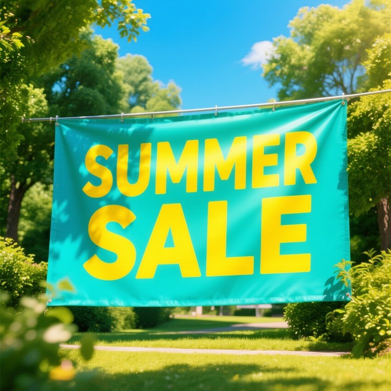 Yellow Bold Summer Sale Banner Outdoor Sunlight