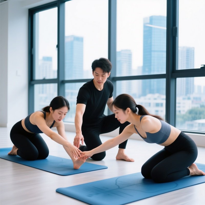 Yoga Class In Progress Yoga Fitness