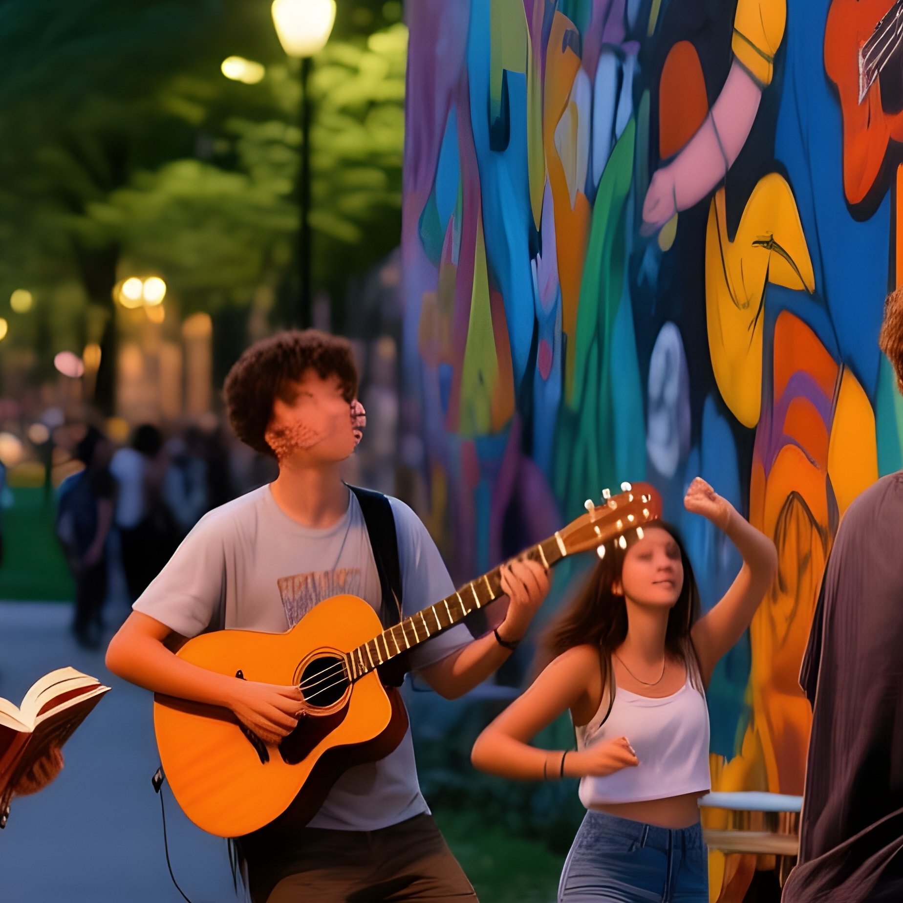 Youthful Cultural Leisure Scene - Full Resolution Quality Preview