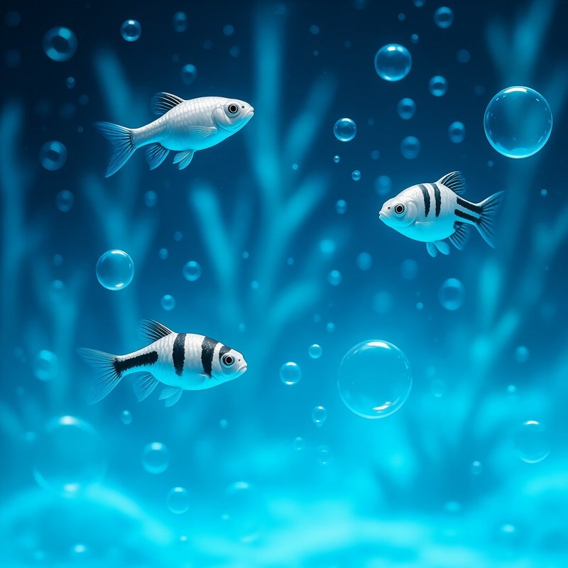 Zebra Danios Through Bubbles Concept