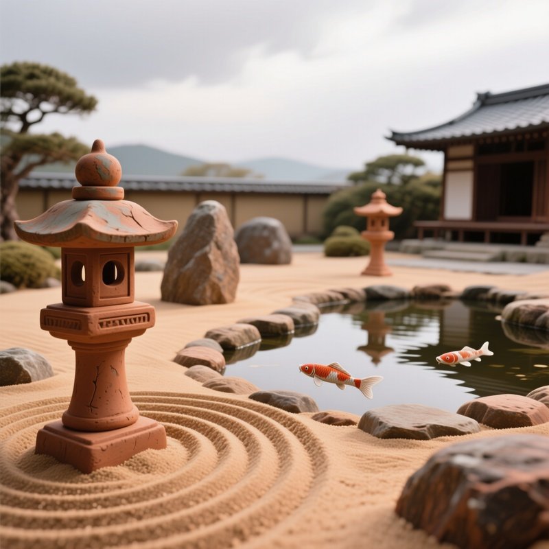 Zen Garden Clay Sculpture