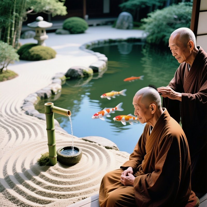 Zen Garden Monk Buzz Cut Koi