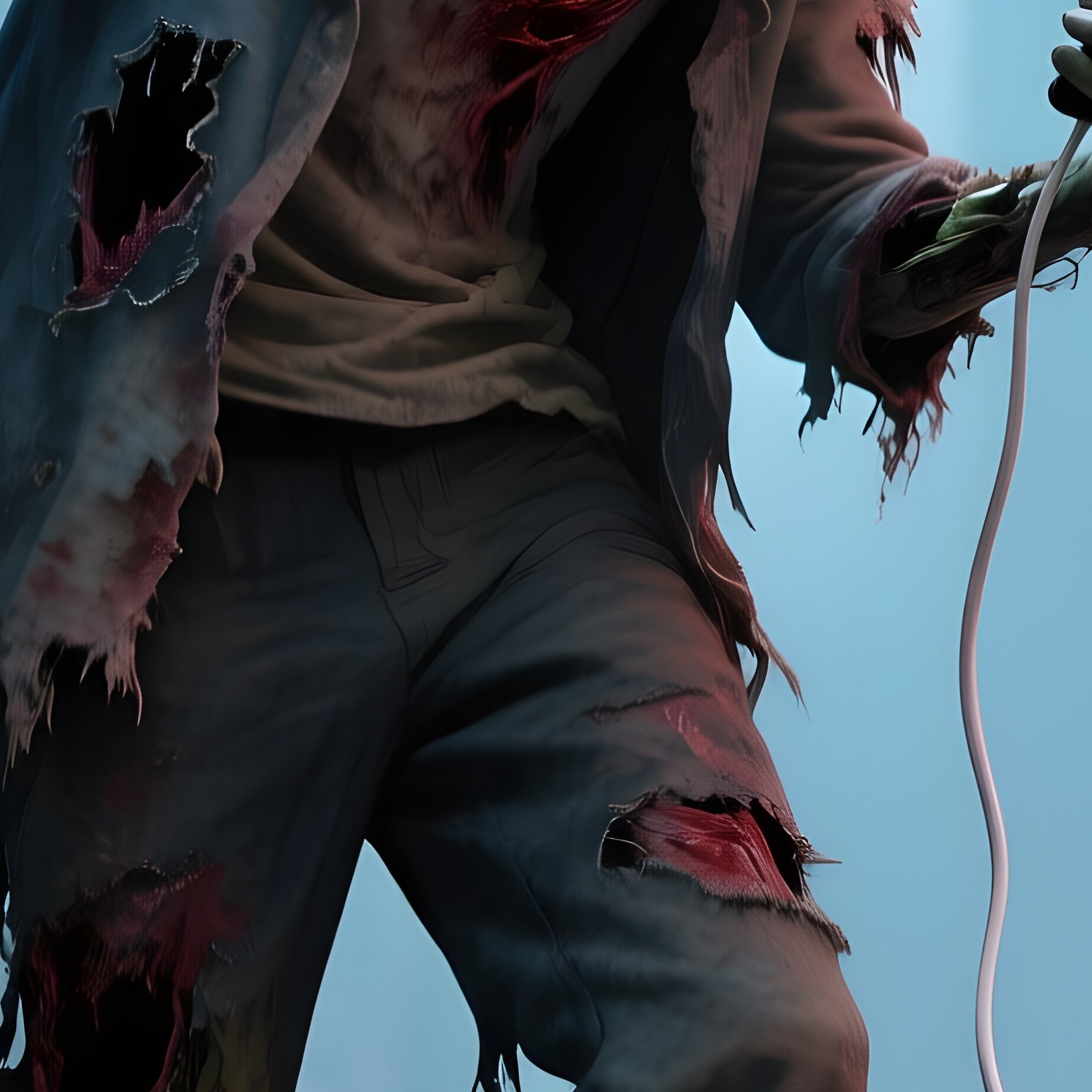Zombie Looking For Charging Cable - Full Resolution Quality Preview