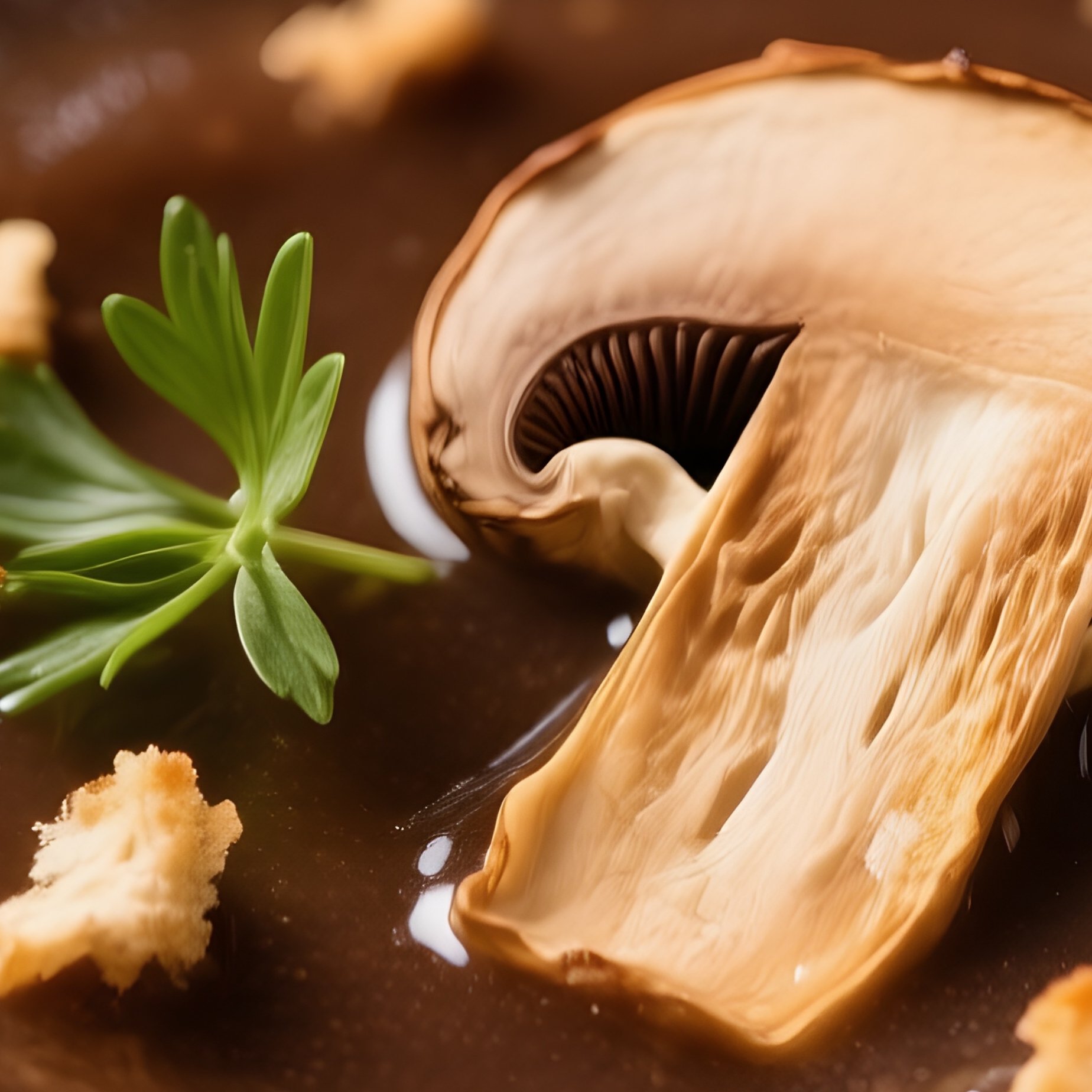Zupa Grzybowa Mushroom Soup In Bread Bowl - Full Resolution Quality Preview